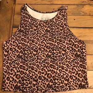 Fleo Tempo Crop Leopard